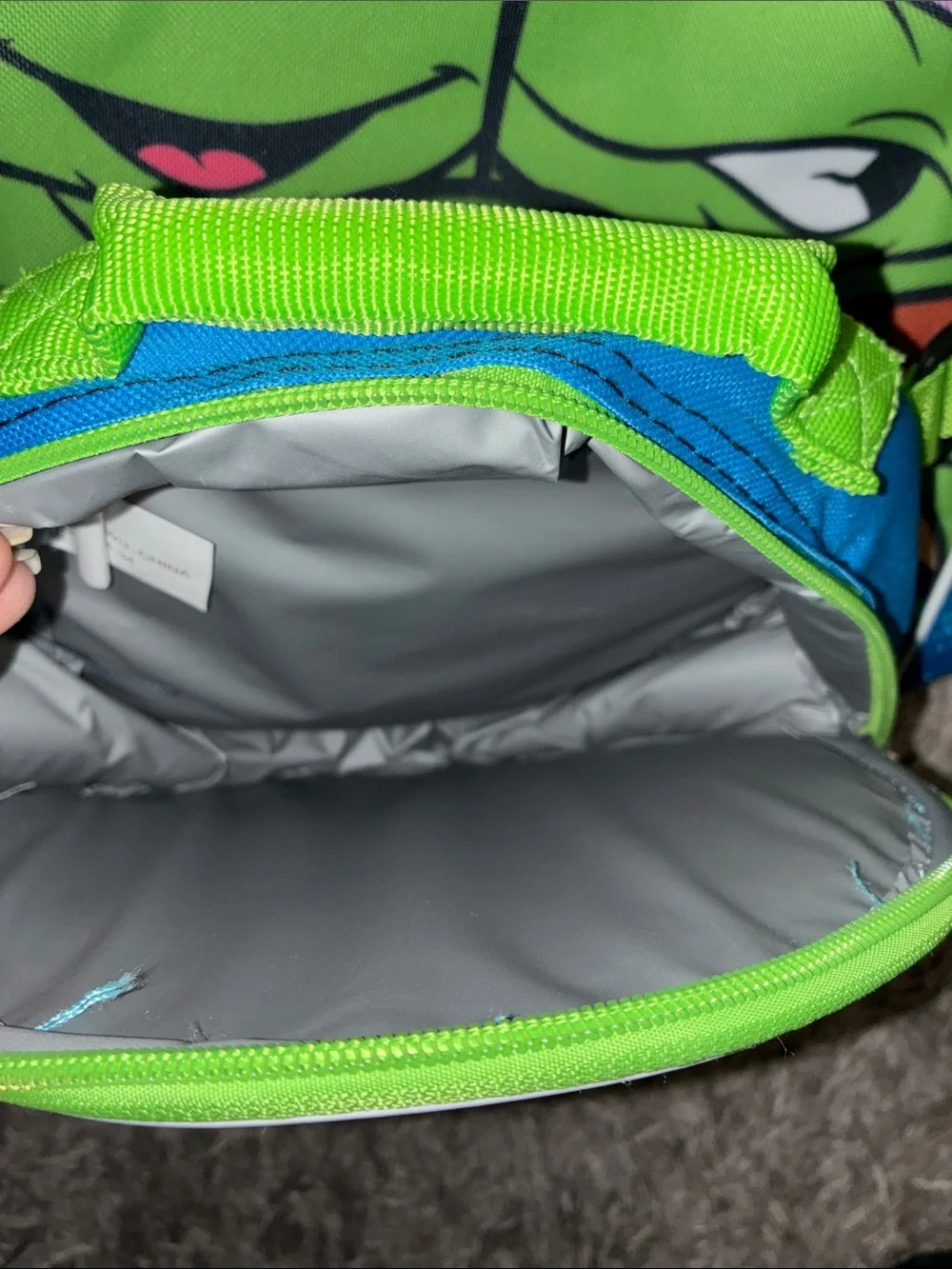 Tmnt teenage Mutant Ninja Turtles 3 pcs backpack lunch box pouch NWTS iridescent